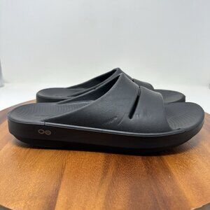 Oofos OOahh Slide Sandals Black Unisex M11 W13 EU44 Recovery Comfort